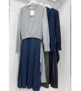니트 나시 원피스 투피스 세트     S. Knit sleeveless dress two-piece set