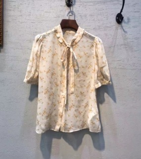 리본 실크 블라우스      G. ribbon silk blouse