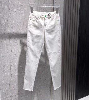 그린 포인트 화이트 팬츠     R. green-point white pants