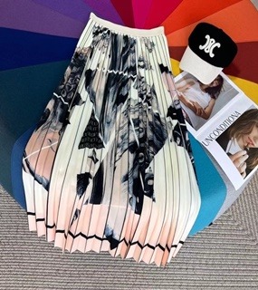 시원소재 여성 주름 롱 스커트     P. Cool Fabric Women&#039;s Pleated Long Skirt