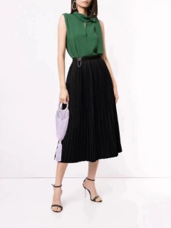 봄 심플 하이웨스트 슬림 거즈 스커트     P. spring simple high-waist slim gauze skirt