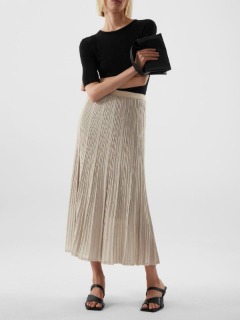 여성 플리티드 롱스커트   Women&#039;s Pleated Long Skirt
