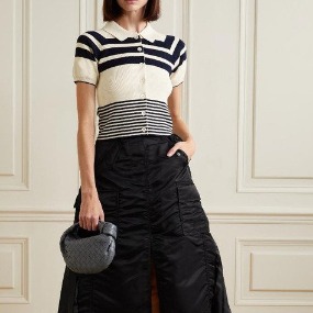 여성 심플 스프라이트 무늬 반팔 가디건   Women&#039;s Simple Sprite-Patterned Short-Sleeved Cardigan