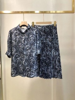 부드러운 실크 재질 셔츠 스커트 세트  C. soft silk shirt skirt set