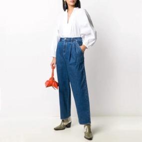 여성 빈티지 디자인 인디고 청바지    Women&#039;s vintage design indigo jeans