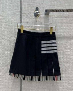 하이 허리 슬림 심플 체크 미니 스커트  T. High-waist slim simple check mini skirt