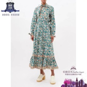 플로럴 슬리브 디자인 블라우스 스커트 세트    G. floral sleeve design blouse skirt set