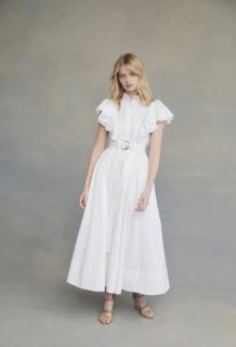 시원한 느낌의 화이트 셔츠 드레스   a cool white shirt dress