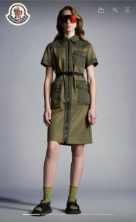여성 시크한 디자인 카고 셔츠 원피스   M.. Women&#039;s Chic Design Cargo Shirt Dress