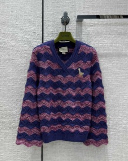 블루 퍼플 믹스 스트라이프 무늬 니트  Blue Purple Mix Stripe-Patterned Knitwear