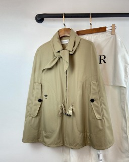 여성 베이지 망토 야상  women&#039;s beige cape bomber jacket