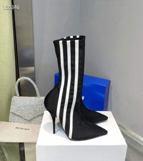여성 줄무늬 디자인 부츠  Women&#039;s Stripe Design Boots