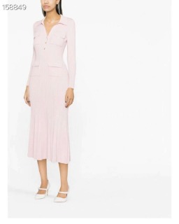 연핑크카라원피스  light pink collar dress