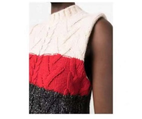 컬러배색니트조끼  color colored knit vest