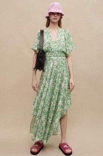 여름 그린 프릴 롱원피스  Summer Green Frill Long dress