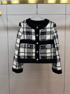 여성 체크무늬 숏자켓   women&#039;s checkered short jacket