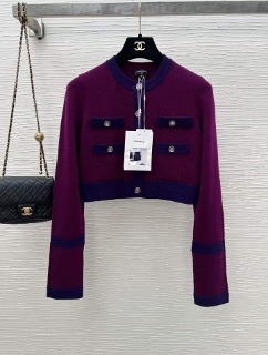 여성 샤넬 퍼플 자켓   Women&#039;s Chanel Purple Jacket